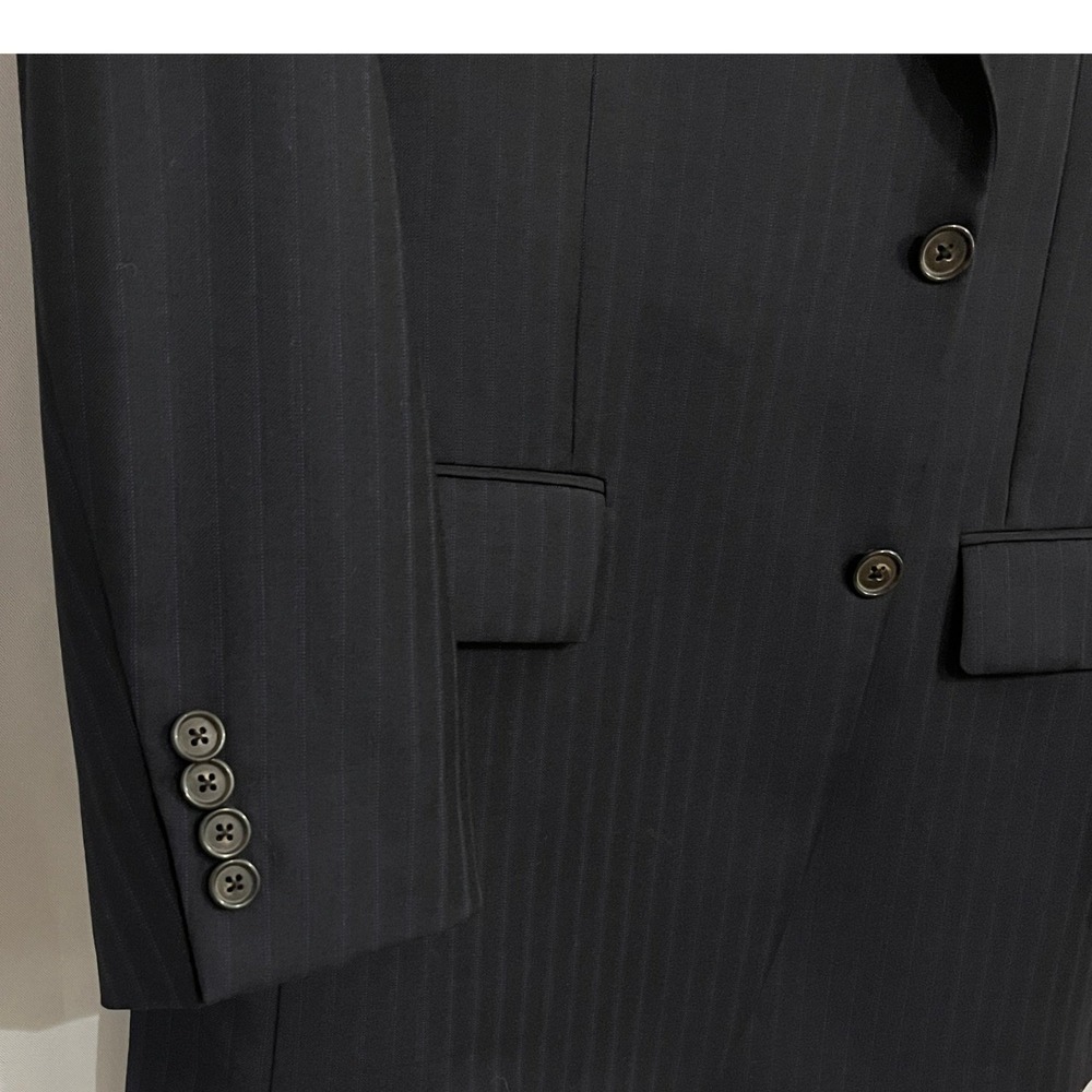 Brooks Brothers 1818 Madison 41R Vitale Barberis Canonico Navy Pinstripe Blazer - Picture 11 of 12
